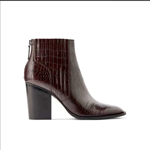 Zara burgundy ankle clearance boots